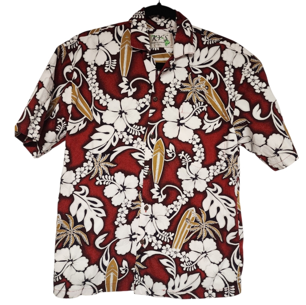 Ky's‎ Hawaiian Shirts Vintage Surfer's Paradise Mens S Made In USA Aloha Shirt
